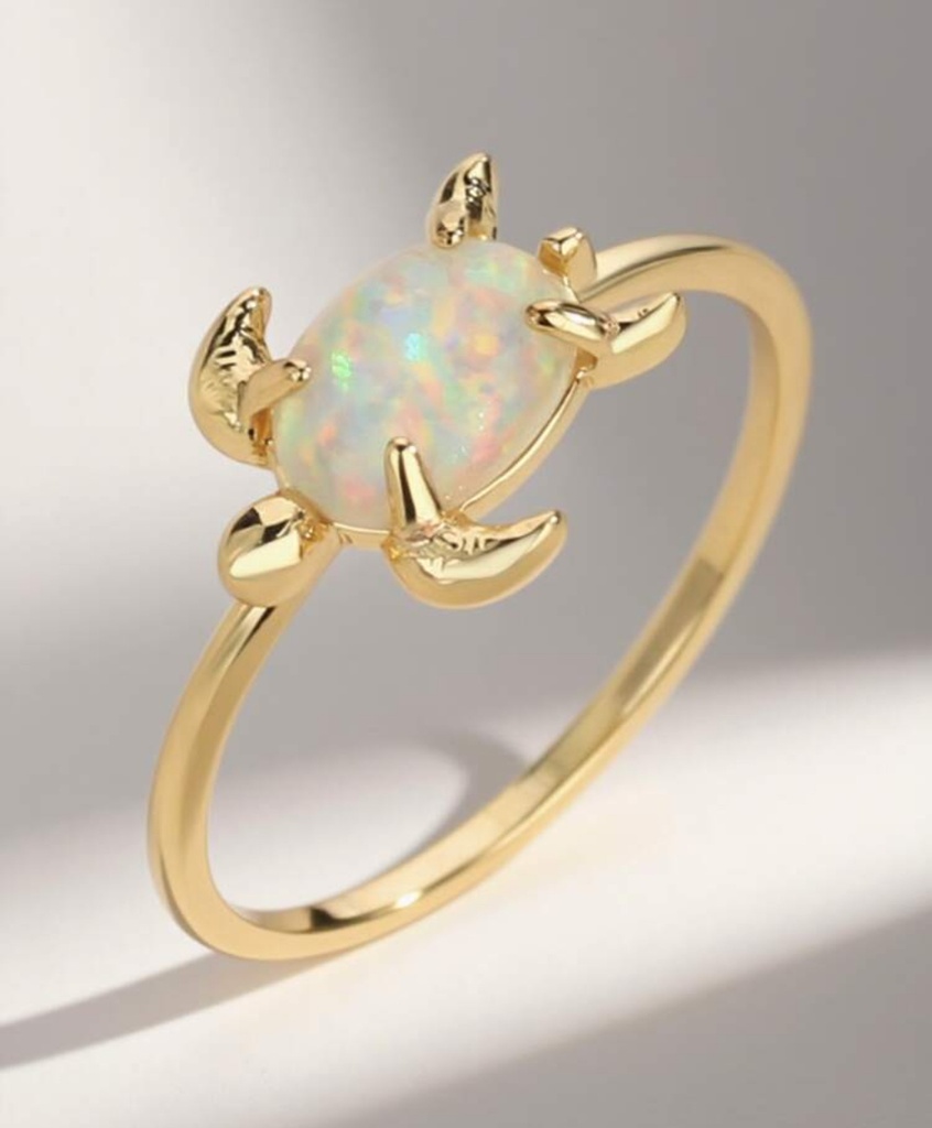 Anillos tortuga, dorado