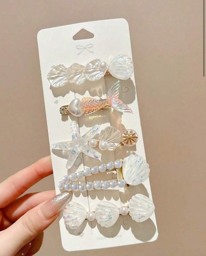 Pinzas para el cabello, diseños marinos