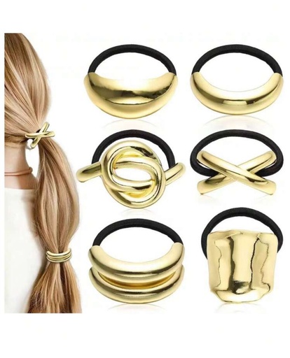 Colas para el cabello: doradas